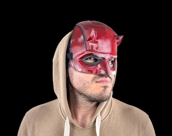 Handmade Daredevil Cowl Mask: Cosplay Character Mask with Color Option