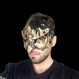 Party Dark Bird Cosplay Mask Handmade Limited Prom Bird Pattern Themed Mask Character Mask | Color Option