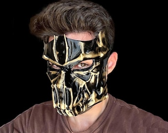 Handmade Airsoft Mask: Custom Dark Theme Cosplay Mask