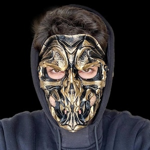 Skull Mask Cosplay Airsoft Skull Mask Handmade Dark Skull Mask Character Mask | Color Option