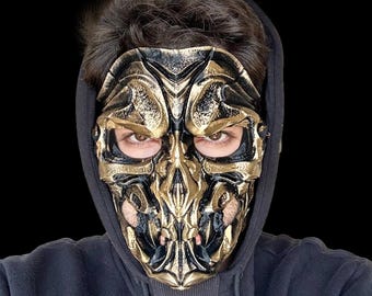 Máscara de calavera para cosplay, máscara de calavera Airsoft hecha a mano, máscara de calavera oscura, máscara de personaje / opción de color