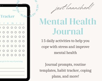 Stress Relief - Mental Health Journal - 15 Daily Practices