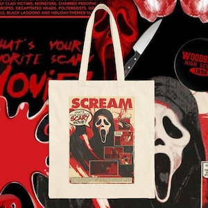 Ghostface Tote Bag | Scream Halloween Tote Bag