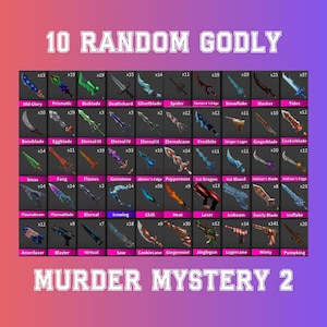 Roblox Murder Mystery 2: 10x Random Godlys