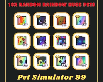 10x Random Rainbow Huge Pet | Pet Simulator 99 | ROBLOX | PS99