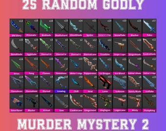 Roblox Murder Mystery 2: 25 Random Godlys