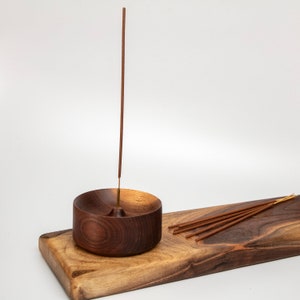 Hand Turned Walnut Incense Burner