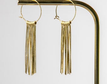 Brass Tassel Earrings