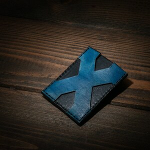 Minimalist Two Toned Leather Card Holder