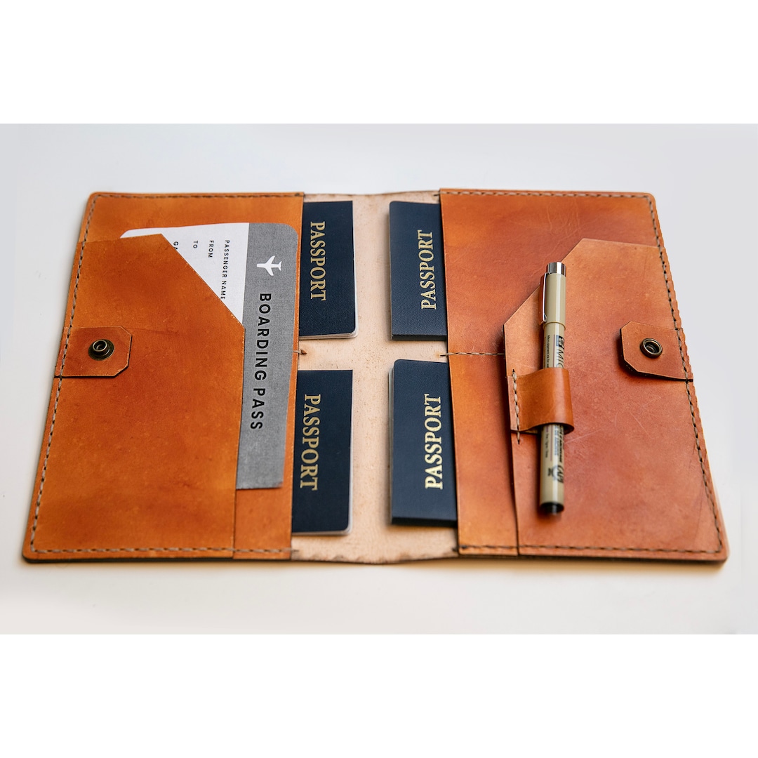 Family Passport Travel Wallet Monogrammed Family Passport Wallet Personalized Family Passport