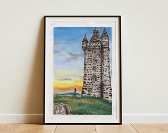 Atardecer en la Torre Scrabo - Impresión