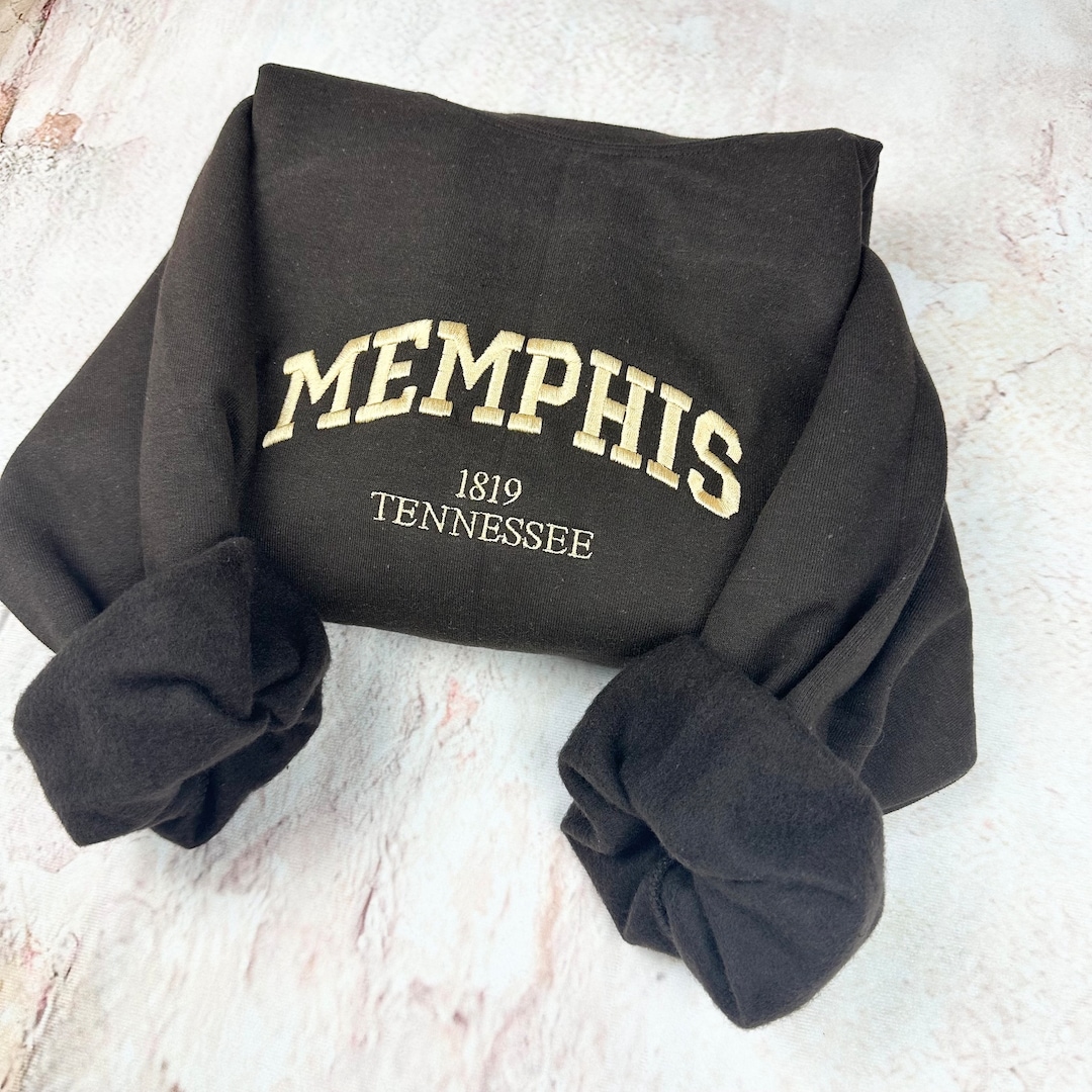 Memphis Embroidered Sweatshirts Custom City Shirts Etsy