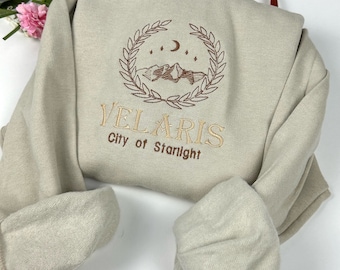 Embroidered Velaris Sweatshirt - City of Starlight Crewneck