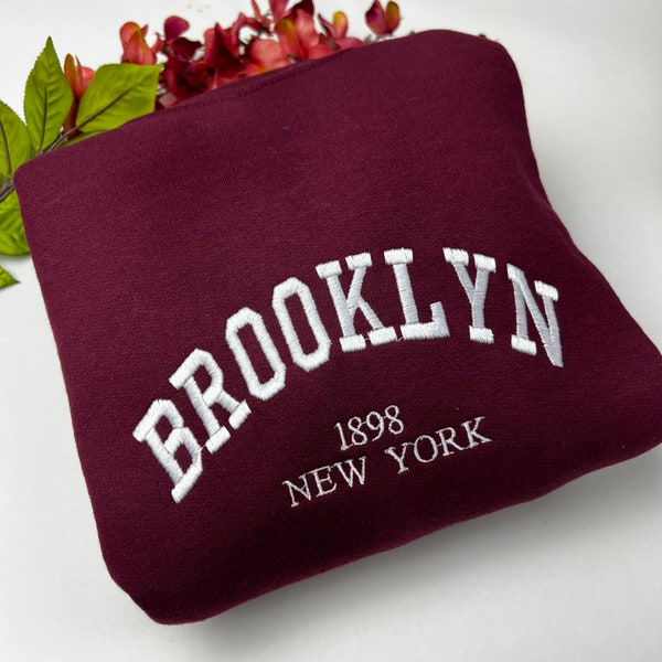 Brooklyn Embroidered Sweatshirts- Custom City Embroidered Sweatshirts