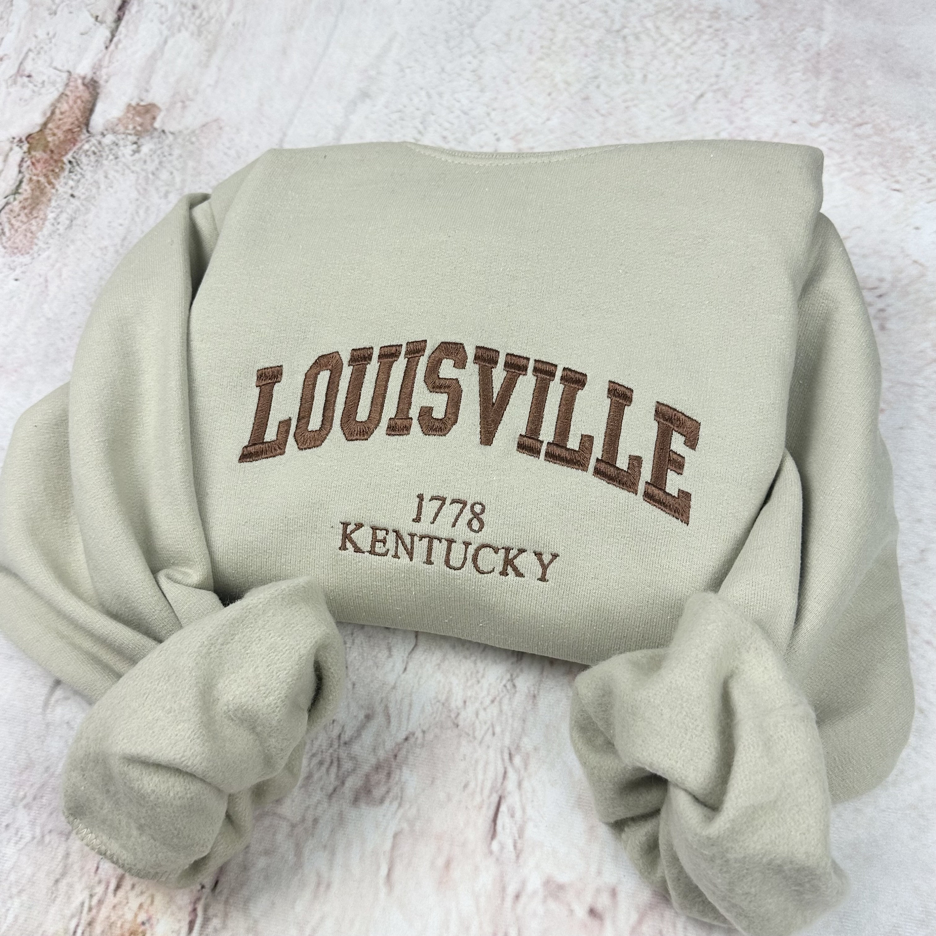 DaintyEMB Louisville Embroidered Sweatshirts- Custom City Shirts