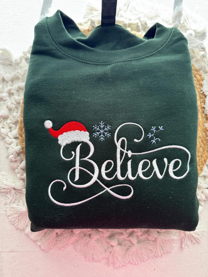 Believe Santa Graphic Sweatshirt main image 1