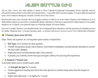 Party Decanter of Unknown Consequence | Alien D4 Bottle, Savage Worlds RPG Prop