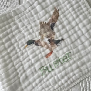 Baby boy Mallard burpcloth