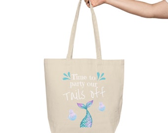 Bach beach tote bag bridesmaids and bride with matching t-shirts
