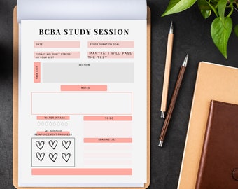 Printable BCBA Study Notebook and Planner | BCBA Notebook | Study Prep ...