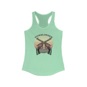 Gunslinger Western Cowboy Thème Femme Racerback Tank