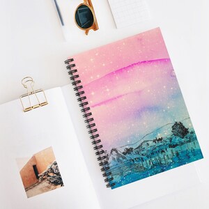 Big Sky Dreams Country Themed Spiral Notebook Back To School Journal - Ruled Line