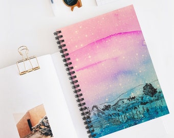 Big Sky Dreams Country Themed Spiral Notebook Back To School Journal - Ruled Line