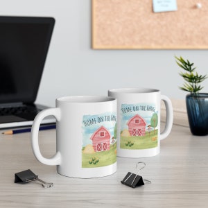 Home on the Range Country Themed Coffee Cup Ceramic Mug Home Decor Gift, 11oz