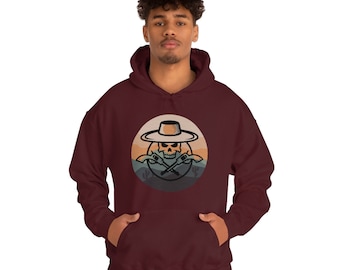 Western Themed Country Cowboy Skull Sombrero Revolver Unisex Heavy Blend Sudadera con capucha