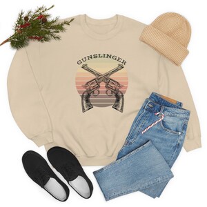 Gunslinger Western Cowboy Themed Unisex Heavy Blend Crewneck Sweatshirt