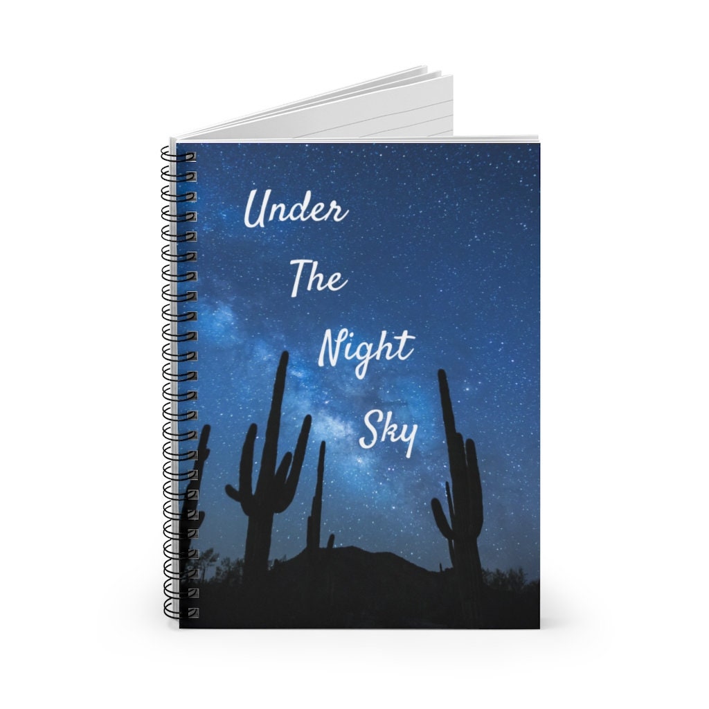 Under the Night Sky Western Themed Spiral Notebook - Ruled Line - Etsy
