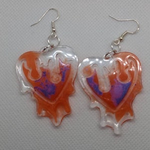 Heart Drip Dangle Earrings
