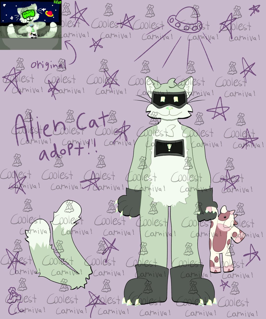 NEW! Cute Alien Cat Adopt! - Etsy