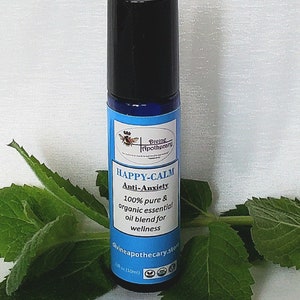 Happy-Calm 100% ORGANIC Essential Oil Roller Bottle -10ml, is like SUNSHINE in a bottle=)