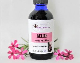 RELIEF General Pain-relief 2oz ORGANIC Herbal Tincture