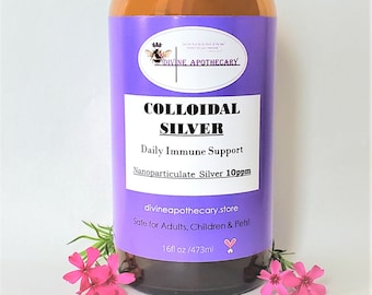 COLLOIDAAL ZILVER/Nanodeeltjes Zilver 10ppm -16oz
