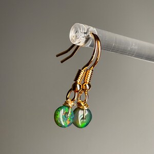 Single Bead Opal Earrings Handmade by Mary image 4