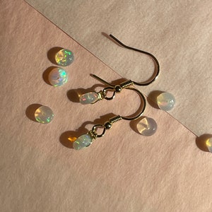 Single Bead Opal Earrings Handmade by Mary image 7