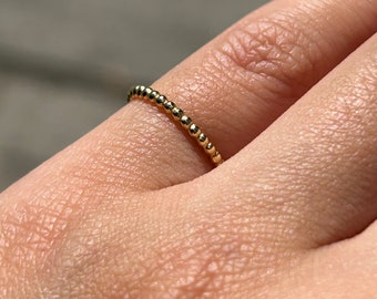 Golden Dots Bubble Vermeil Ring