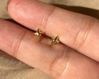 North Star Stud Vermeil Earrings