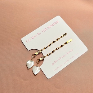 Heart Mother of Pearl Hair Accessories