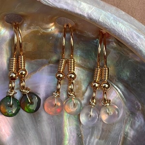 Single Bead Opal Earrings Handmade by Mary image 5