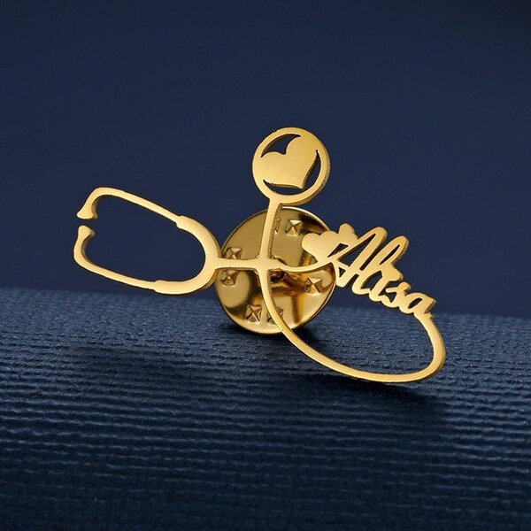 Stethoscope Pin Etsy