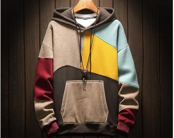 Color Block Hoodie - Etsy
