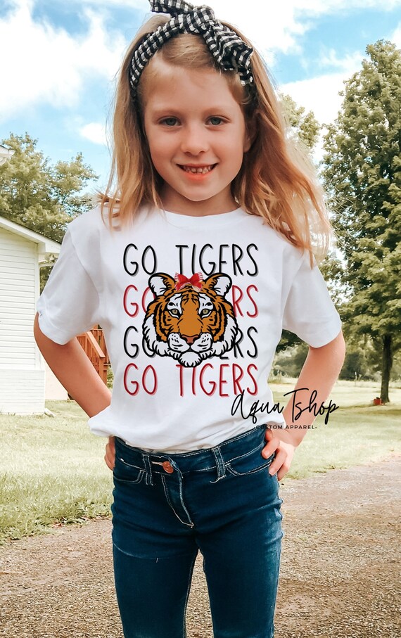 Tigers Football Bow Tee Tigers Football Bow Tee