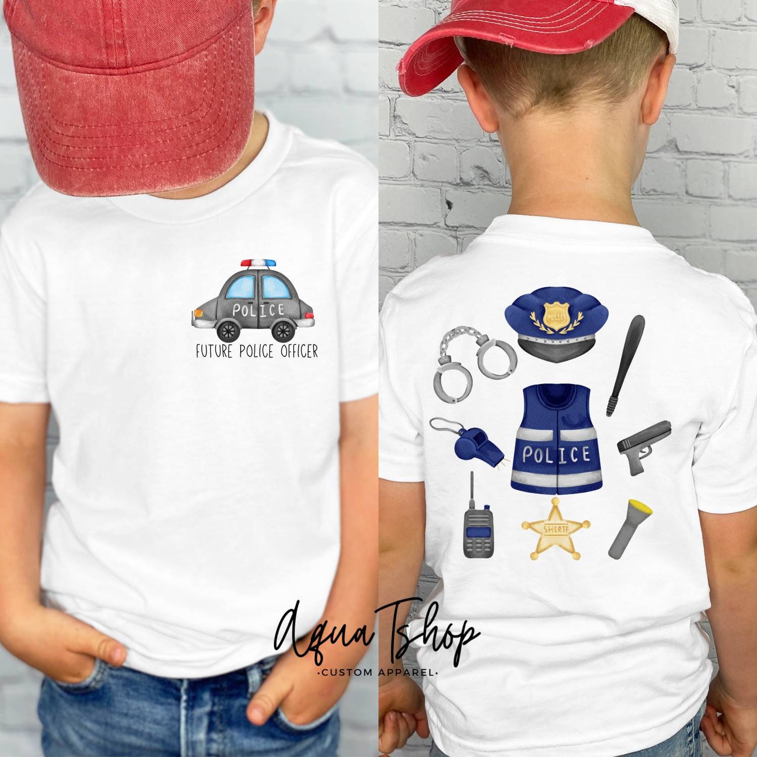 Future Police Officer Shirt for Kids, Toddlers Policeman Tshirt