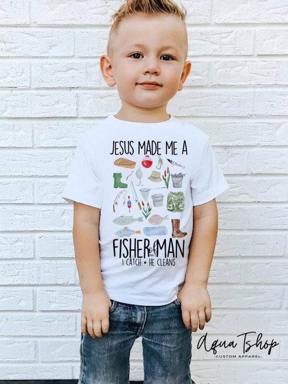 Christian Shirts For Kids, Bible Verse Shirt For Kids, I Will Make You  Fishers Of Men, Kids Fishing Shirt, Jesus Follower Shirt, Christ