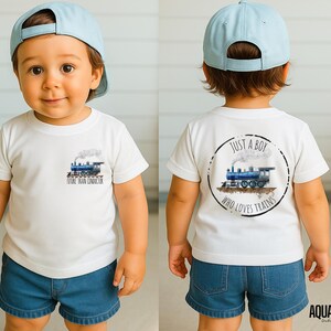 Eat Sleep Trains Repeat Kids T-Shirt - Organic Cotton, Black, Sizes 3/4Y To 12/14Y - View #5
