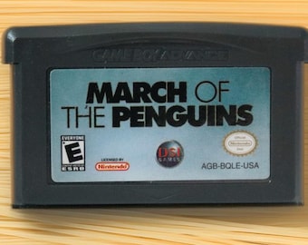 March of the Penguins Nintendo Game Boy Advance GBA Authentic Cartridge
