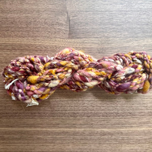 Hand Spun Yarn - Pinks & Yellows